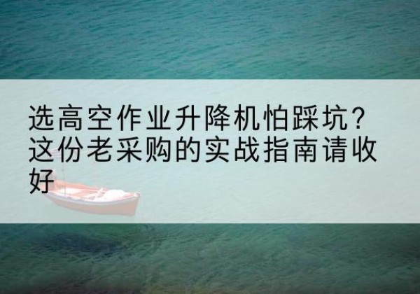 深州高空作业升降机厂家推荐-选高空作业升降机怕踩坑？这份老采购的实战指南请收好